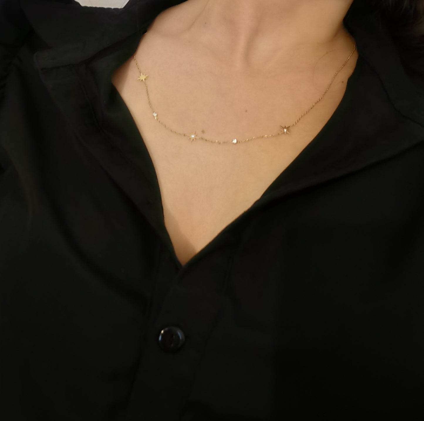 Collier Astra avec plusieurs étoiles avec des strass