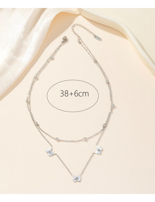 Collier Papillons double rang