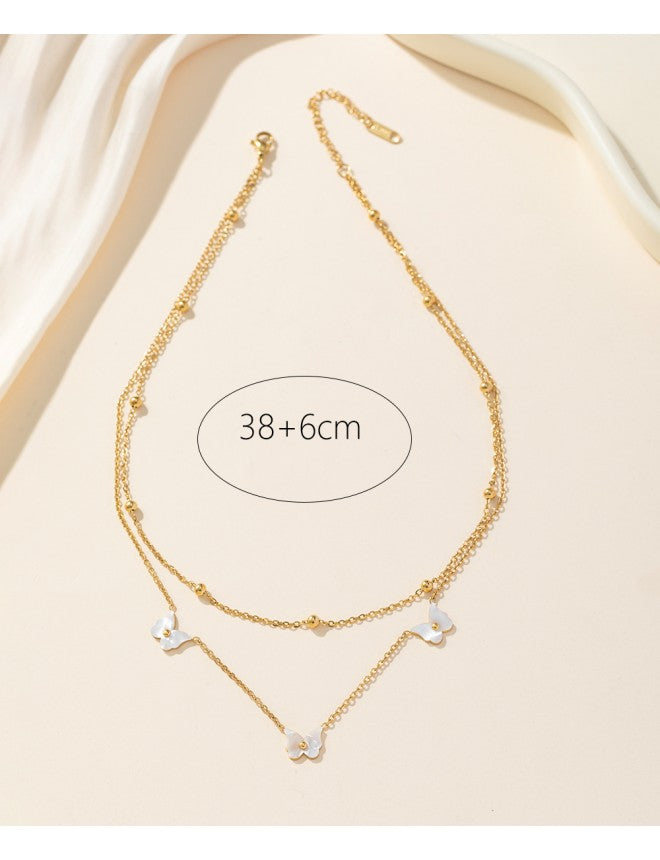 Collier Papillons double rang