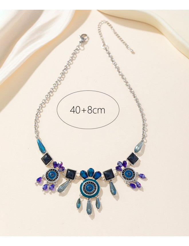 Collier bleu bohème