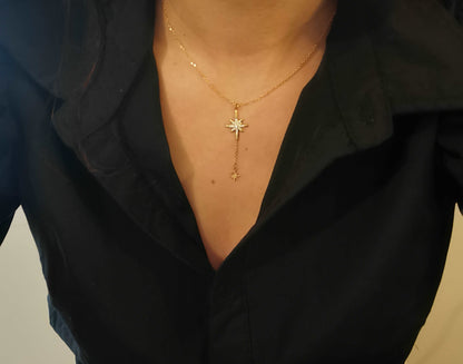 collier Astralia avec deux étoiles pendantes 