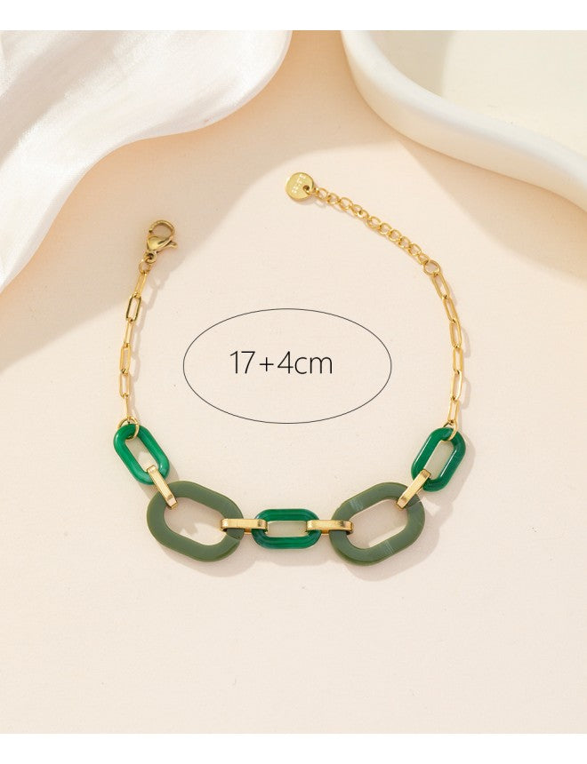 Bracelet cercle vert